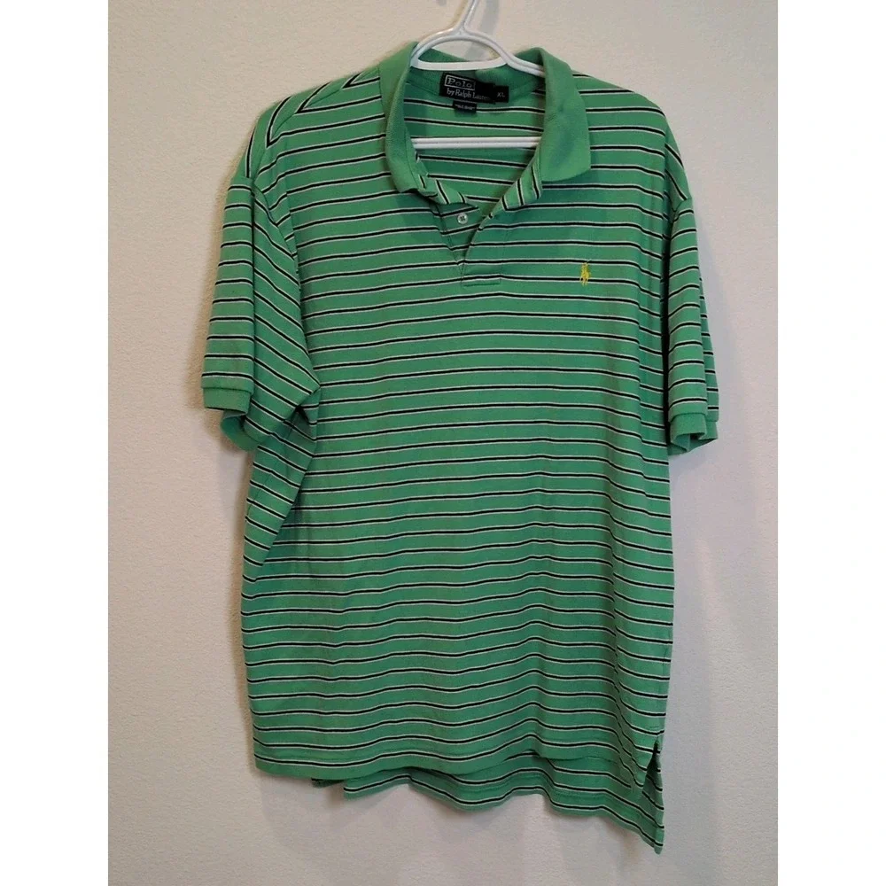 Polo Ralph Lauren Men's Golf Polo Classic Logo Green Cotton Size XL